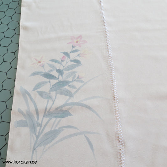 gemalte Pflanzen Araihari Kimono Stoffrest