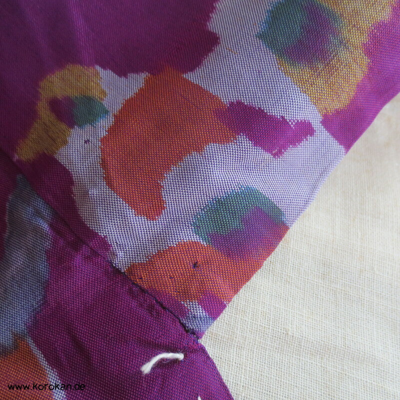 Art Deco Zweige, bunt, wild Meisen Rayon Kunstseiden Kimono