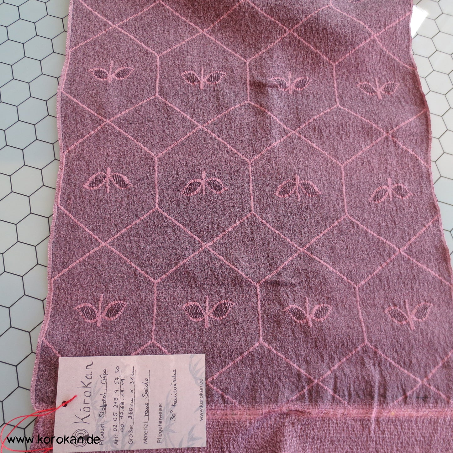 Kikko Jacquard Kimono Seide - stark gekreppt