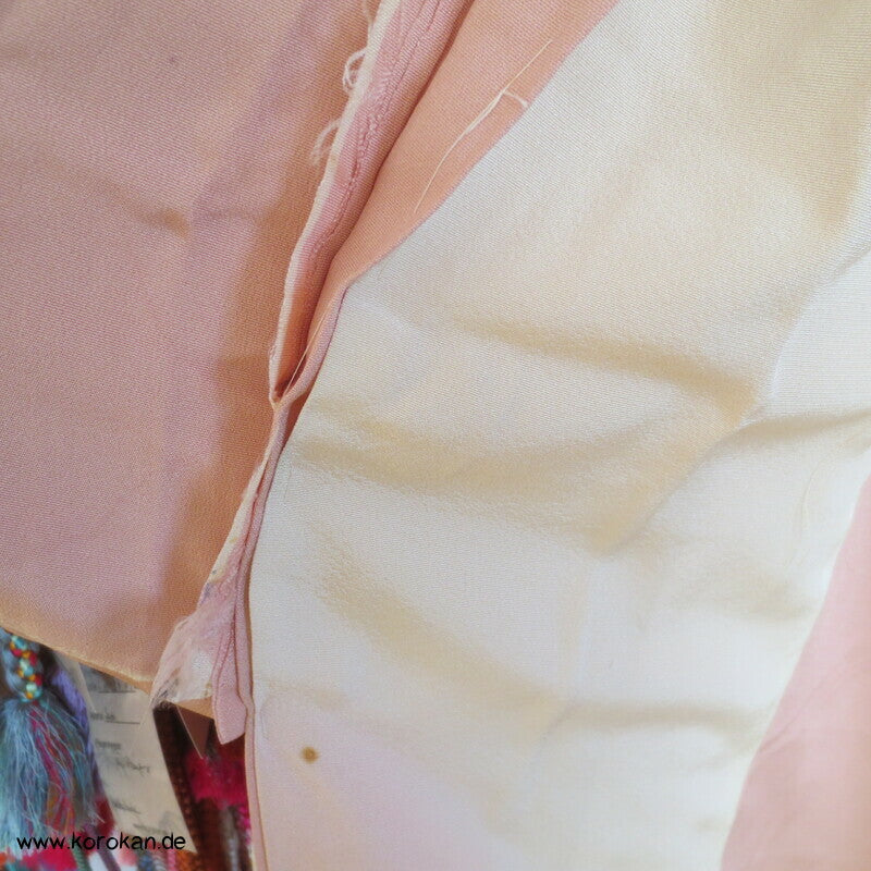 Gartenlandschaft Furisode Kimono Seiden Karieba