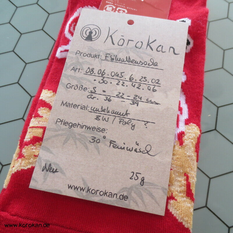 Sneaker Socken mit japanischen Motiven