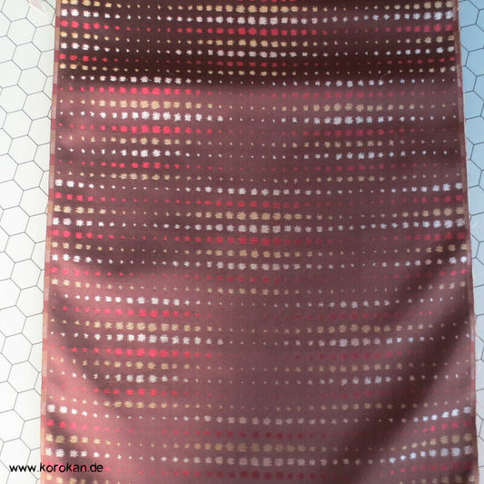 an und abschwellende Lurex  / Urushi Karopunkte Kimono Seide