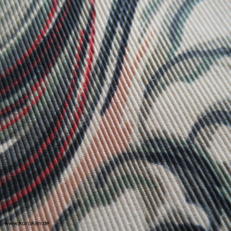 Wellen Nagoya Obi, feiner leichter Rips mit Druck