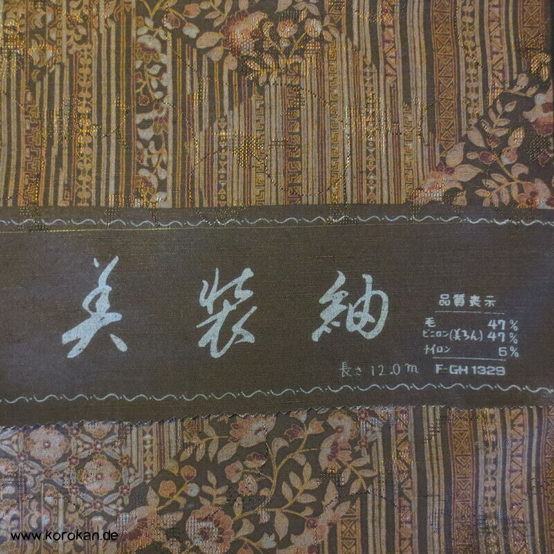 Kiribame Steinweg Damast Wollmischgewebe für Alltags Kimono