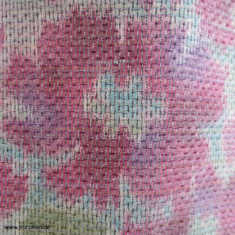 Kasuri Blüten Tsumugi Seiden Kimono