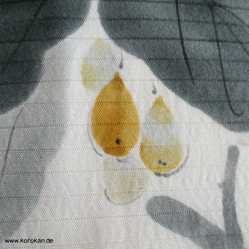 handgemalter Mispelzweig Sommer Nagoya Obi