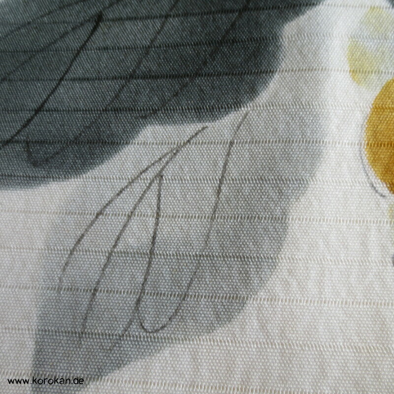 handgemalter Mispelzweig Sommer Nagoya Obi