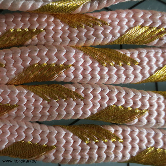 sakura Gold - diagonal Vintage Obijime, Seide / Lurex