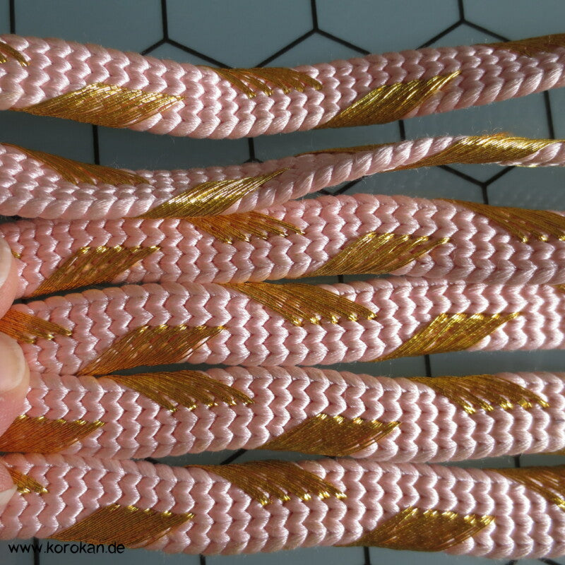 sakura Gold - diagonal Vintage Obijime, Seide / Lurex