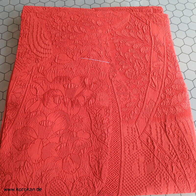 Blumen Matelassé Nagoya Obi, persimmon