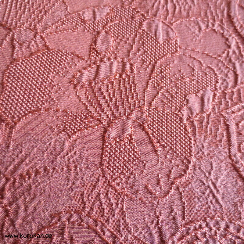 Blumen Matelassé Nagoya Obi, persimmon