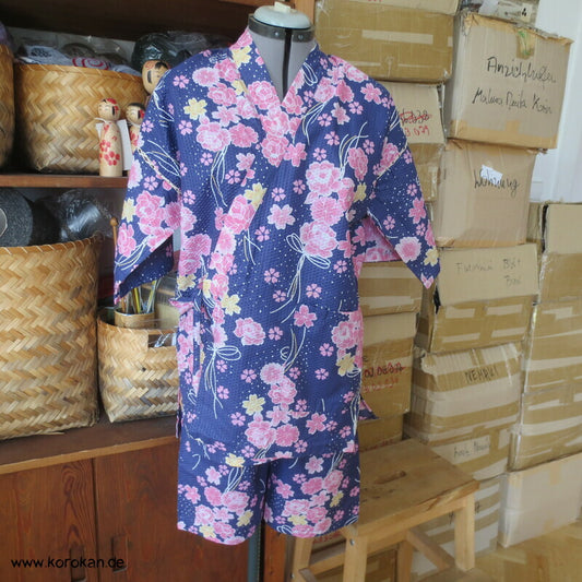 Jinbei für Mädchen / kleine Frauen - Zweiteiler aus Hose und Jacke