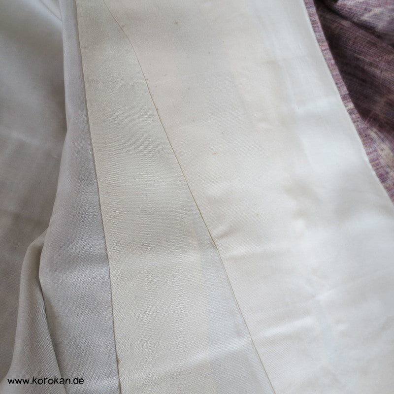 japanischer Genji Guruma Wasserrad Kasuri Tsumugi Seiden Kimono