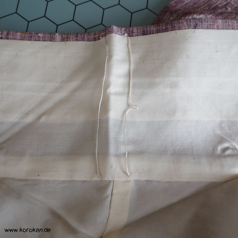 japanischer Genji Guruma Wasserrad Kasuri Tsumugi Seiden Kimono