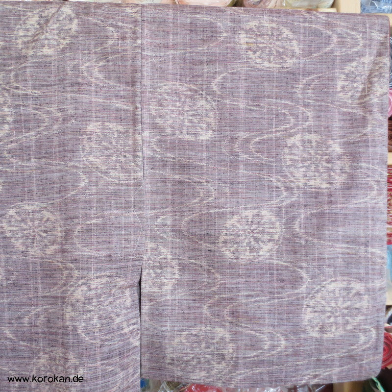 japanischer Genji Guruma Wasserrad Kasuri Tsumugi Seiden Kimono