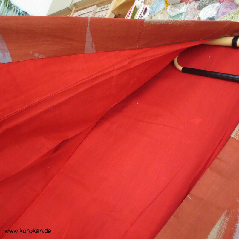 Japan Art Deco Bambus auf persimmon orange Meisen Seiden Kimono