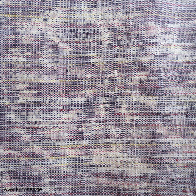 japanischer Genji Guruma Wasserrad Kasuri Tsumugi Seiden Kimono