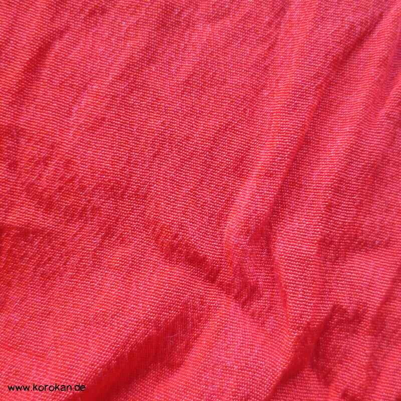 Full Shibori auf rotem Seidencrepe