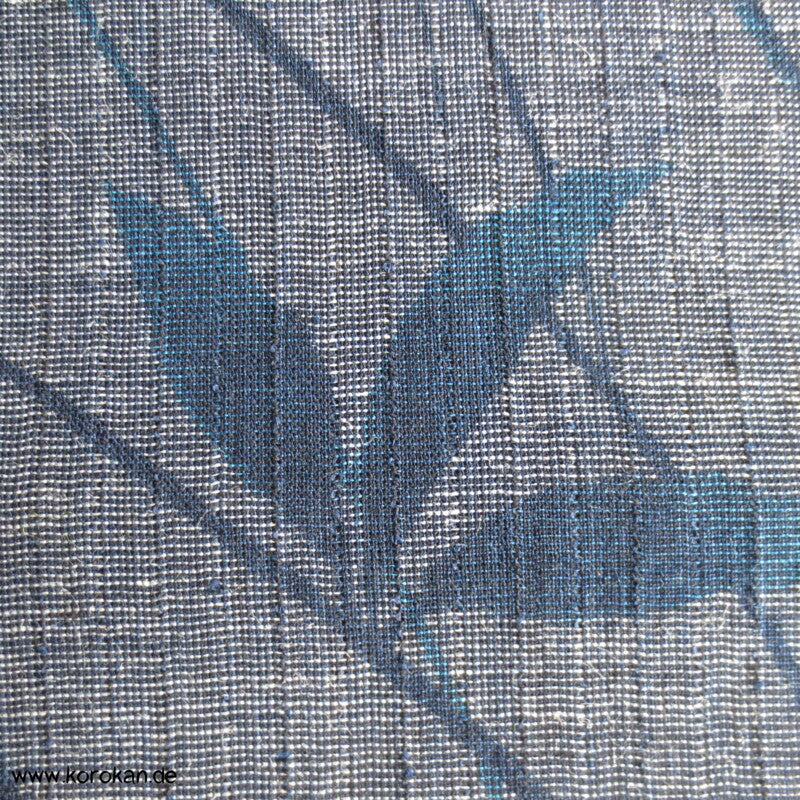 jeansblaue Zweige - leicht transparent, Kimono Tanmono