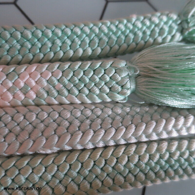 jade - weiß Verlauf Obijime, Seide