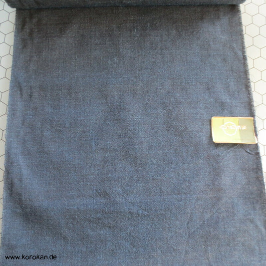 blau melierter Woll Crepe Georgette Kimono Tanmono Stoffrolle