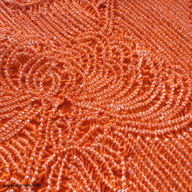 Kiku Chrysanthemen Shibori auf persimmon Shippo Rinzu Seidendamast