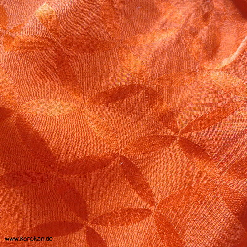 Kiku Chrysanthemen Shibori auf persimmon Shippo Rinzu Seidendamast