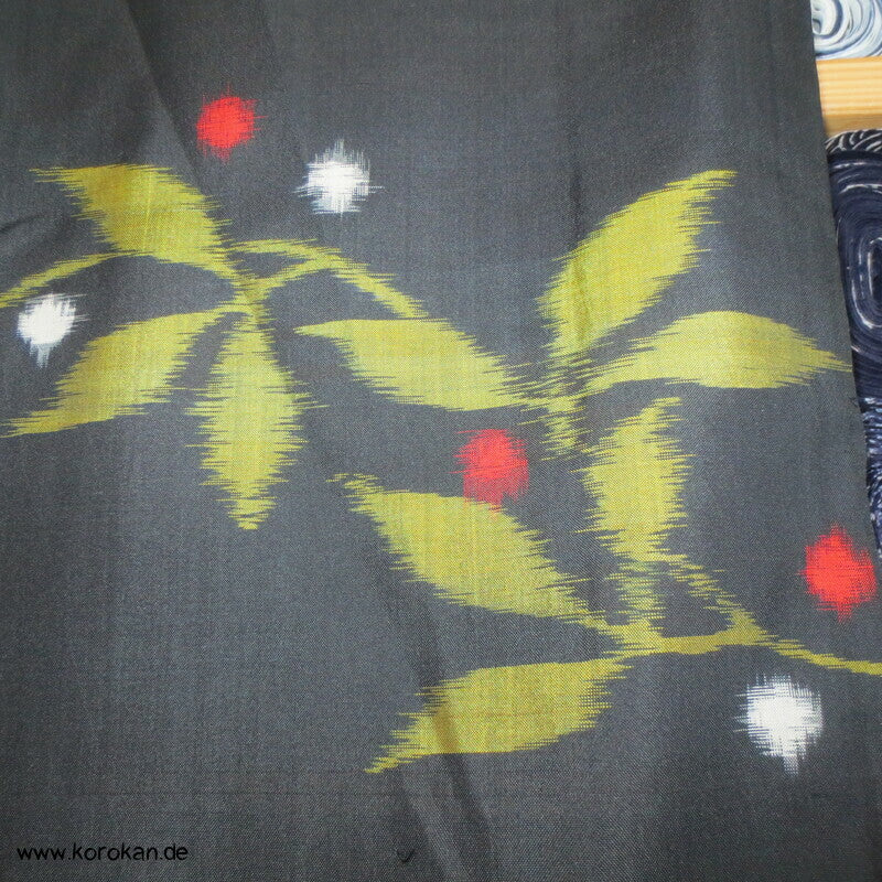 Japan Art Deco Zweige Meisen Seiden Kimono