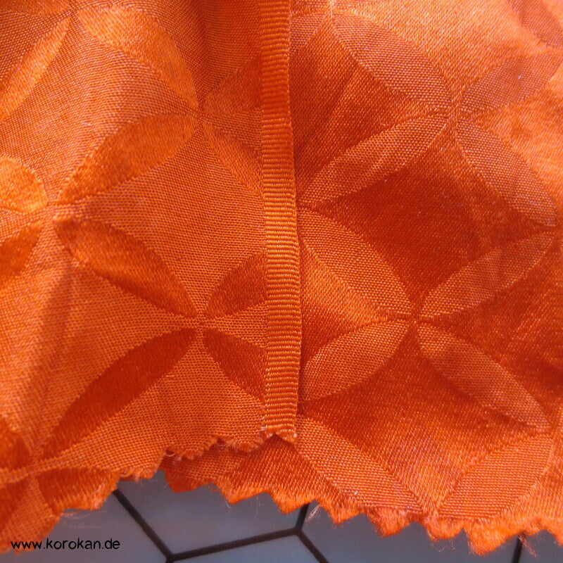 Kiku Chrysanthemen Shibori auf persimmon Shippo Rinzu Seidendamast