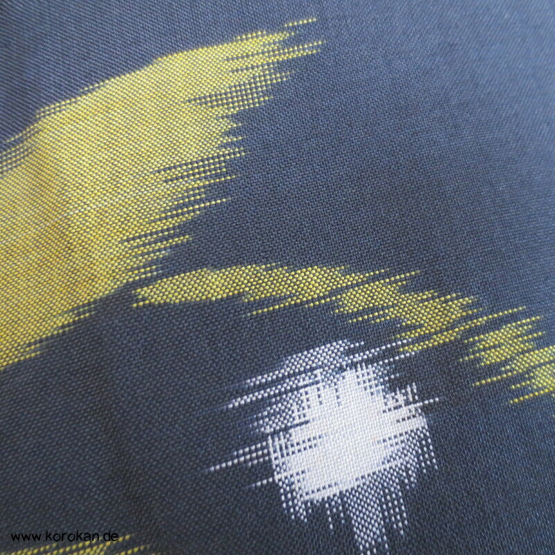 Japan Art Deco Zweige Meisen Seiden Kimono