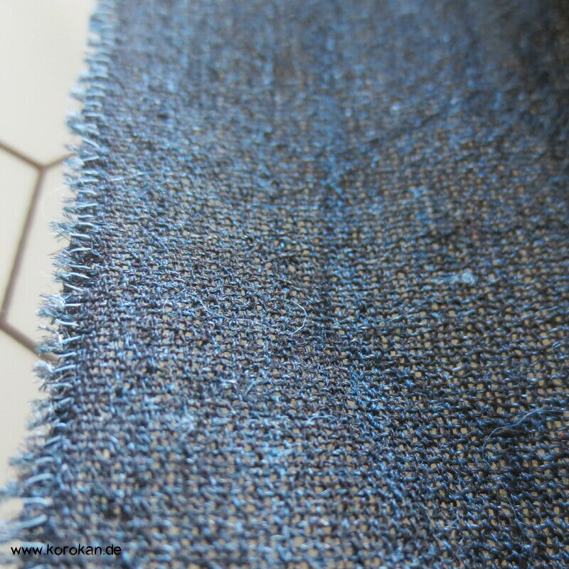 blau melierter Woll Crepe Georgette Kimono Tanmono Stoffrolle