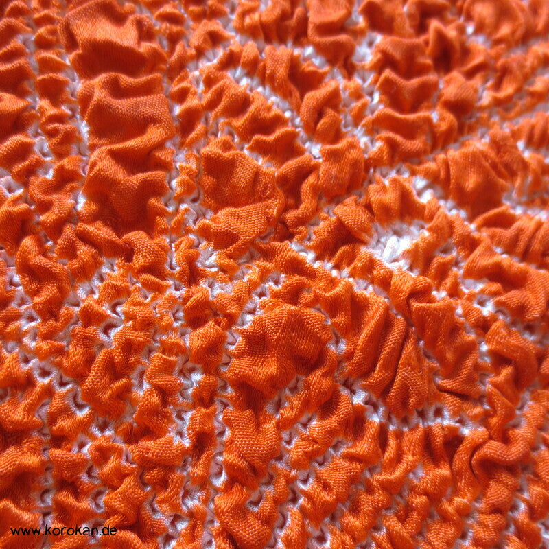 Kiku Chrysanthemen Shibori auf persimmon Shippo Rinzu Seidendamast
