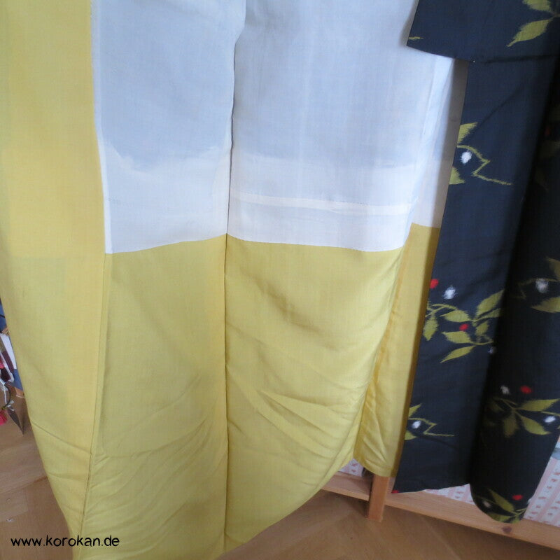 Japan Art Deco Zweige Meisen Seiden Kimono