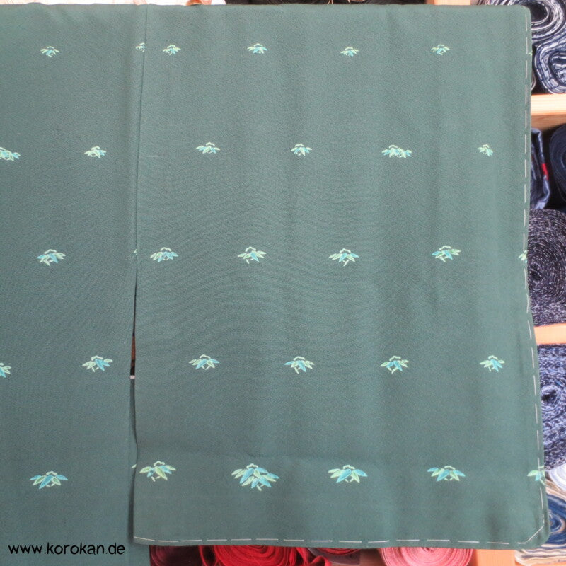 japanische Bambus auf Seidencrepe Haori Kimono Jacke