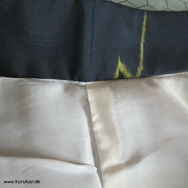 Japan Art Deco Zweige Meisen Seiden Kimono