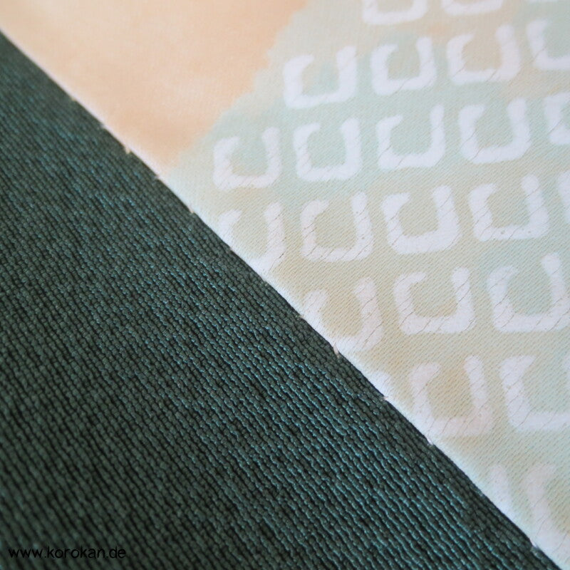 japanische Bambus auf Seidencrepe Haori Kimono Jacke