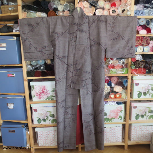 japanischer Zweige Kasuri Tsumugi Seiden Alltags Kimono