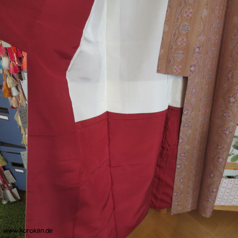 arabeske Streifen Kasuri Tsumugi Seide Kimono