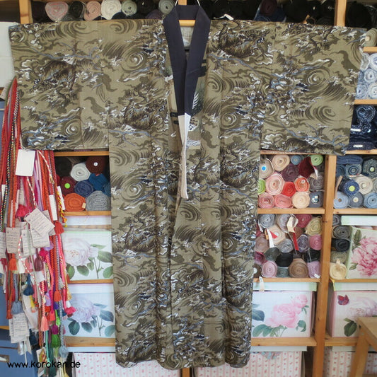 Tiger und Drache Juban Unterkimono, Wollmuslin