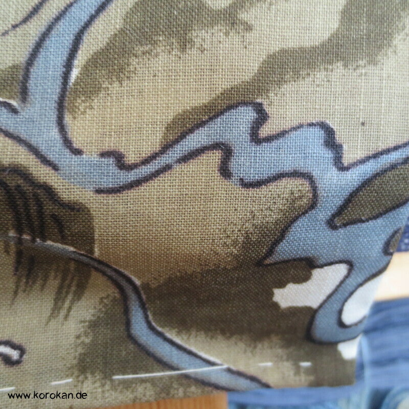 Tiger und Drache Juban Unterkimono, Wollmuslin