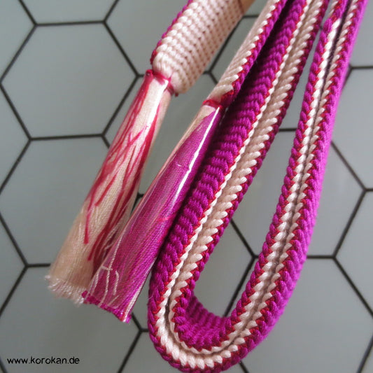 pink mit weißem Abschnitten Obijime, neu