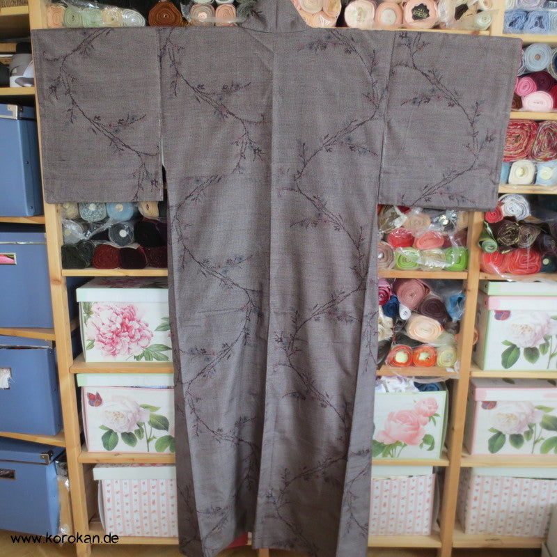 japanischer Zweige Kasuri Tsumugi Seiden Alltags Kimono