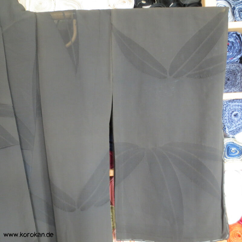 Boote im Bambus antiker Tomesode Kimono Rho Seide