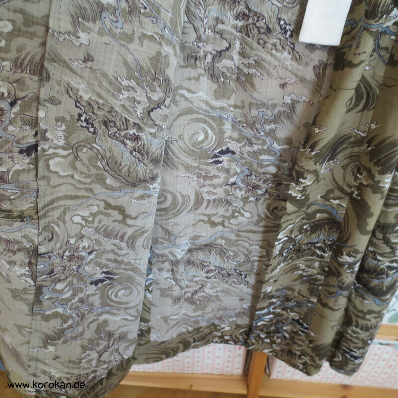 Tiger und Drache Juban Unterkimono, Wollmuslin