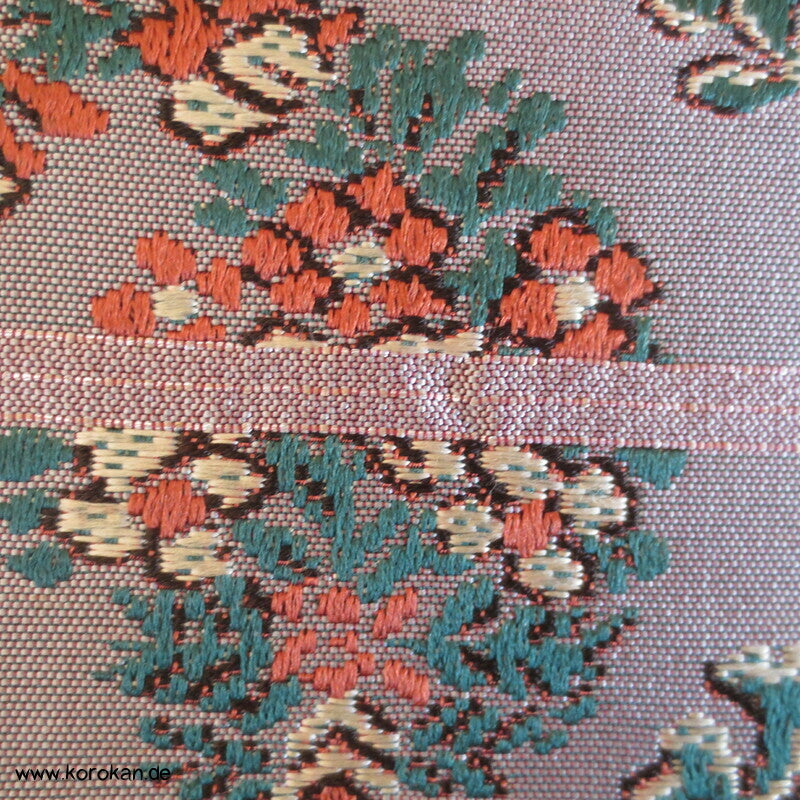 Blüten Obi Seidenjacquard für Kimonogürtel