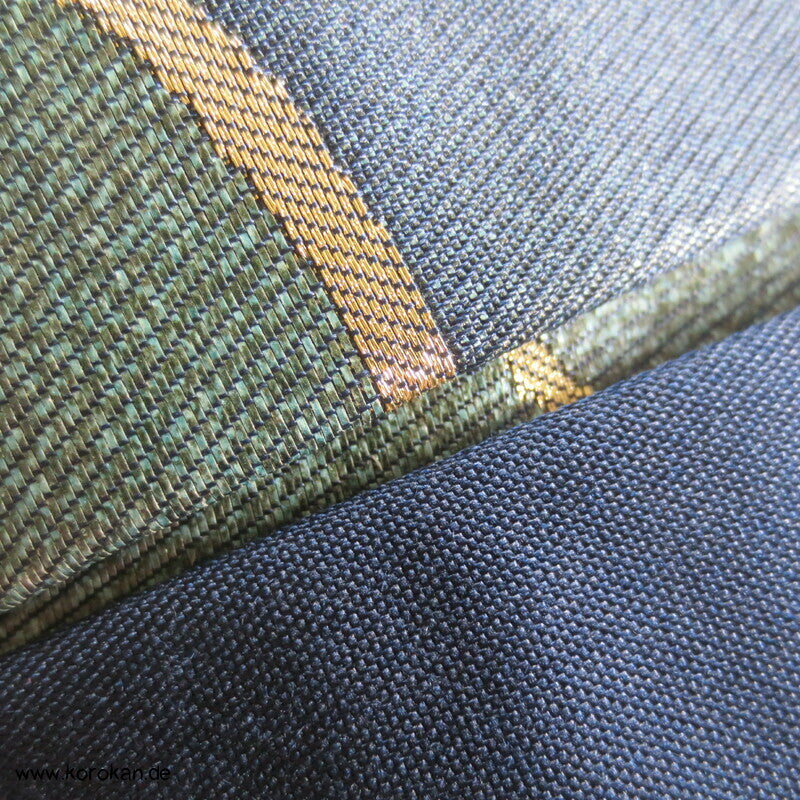 Nagoya Obi "every cloud has a silver lining" Seidenbrokat Kimonogürtel