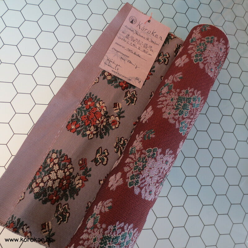 Blüten Obi Seidenjacquard für Kimonogürtel