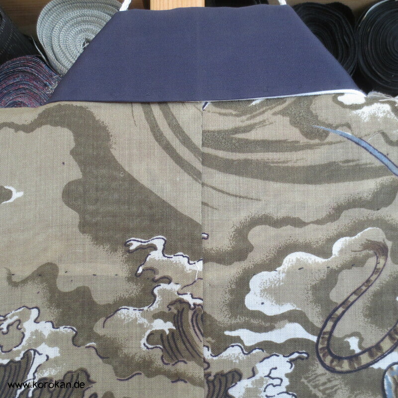 Tiger und Drache Juban Unterkimono, Wollmuslin