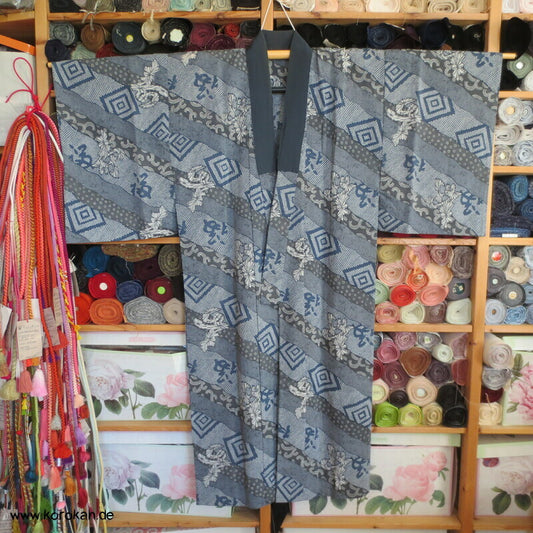 Wollmuslin, Diagonale Muster Juban Kimono