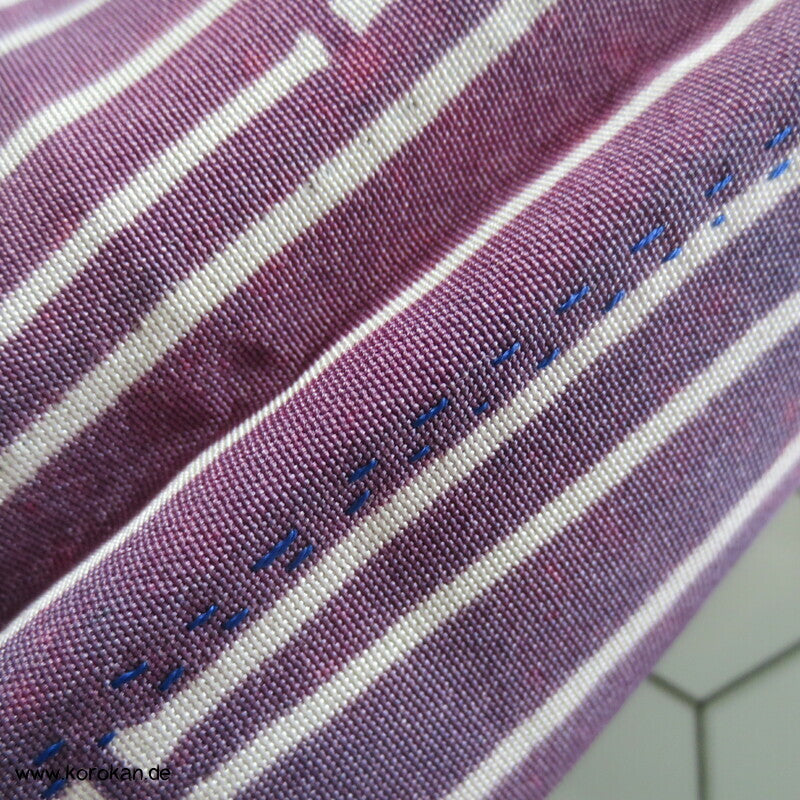 Koi zwischen Bambus auf Bokashi Hitoe Kimono